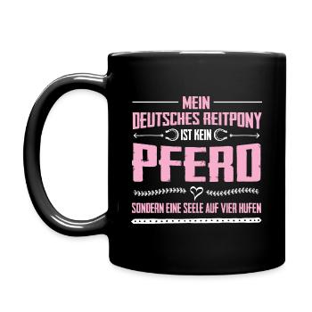 Âme de poney allemande chevauchant un cadeau de sabots - Mug uni - noir - Gauche