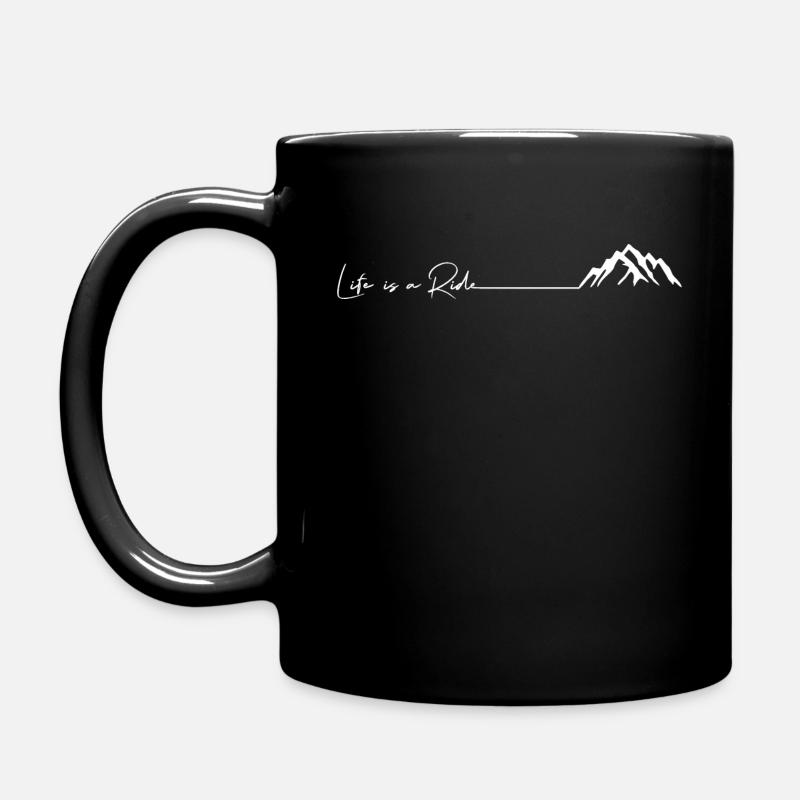 Outdoor Mountainbike Ski Snowboard Berge Geschenk - Tasse einfarbig - Schwarz