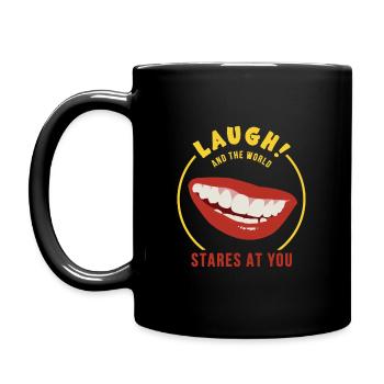S/He Who Laughs - Full Colour Mug - black - Left