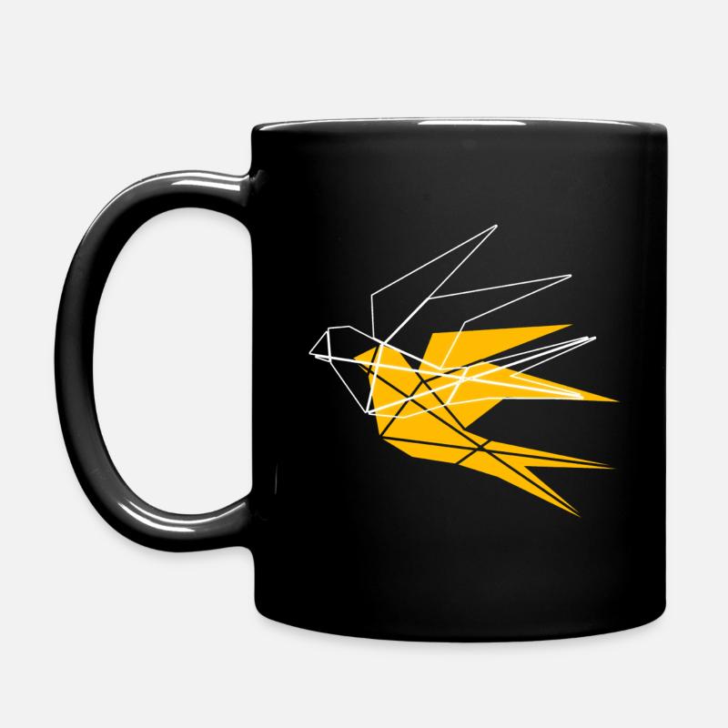 Oiseau géométrique - Oiseau libre - Mug uni - noir