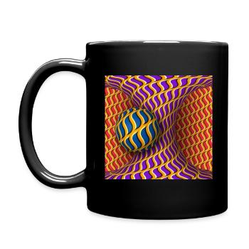 Optische Täuschung - Tasse einfarbig - Schwarz - Links