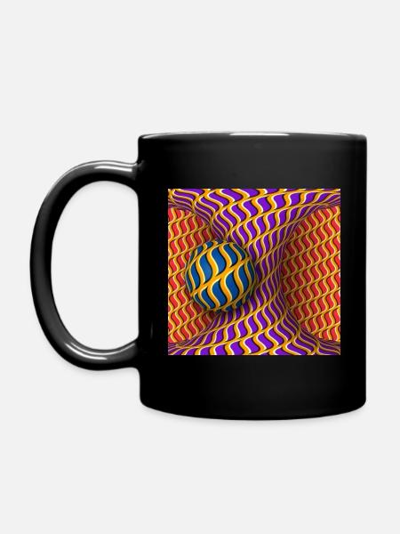 Optische Täuschung - Tasse einfarbig - Schwarz