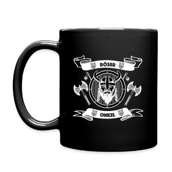 Böser Onkel - Tasse einfarbig - Schwarz - Links