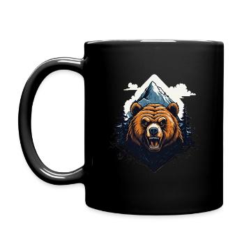 Wild bear - Full Colour Mug - black - Left