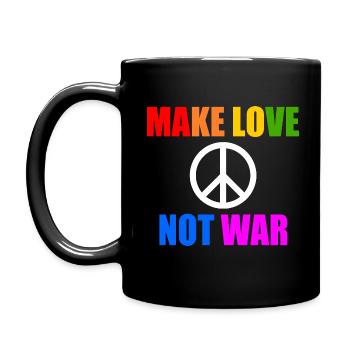 Make love not war - Full Colour Mug - black - Left