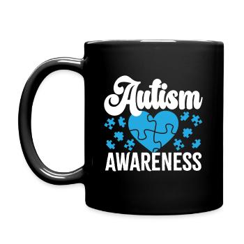 Sensibilisation à l’autisme - Mug uni - noir - Gauche
