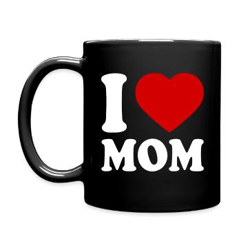 I love mom - Full Colour Mug - black - Left