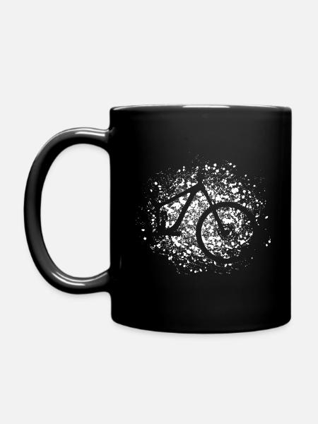 MTB Mountainbiker Mountainbike Geschenk - Tasse einfarbig - Schwarz