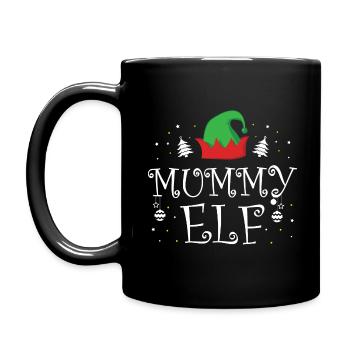 Mummy Elf T-shirt - Funny Christmas Mum Shirts - Mug uni - noir - Gauche