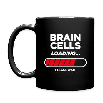 Belastung der Gehirnzellen - Tasse einfarbig - Schwarz - Links