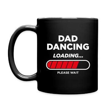 Papa tanzen Loading - Tasse einfarbig - Schwarz - Links