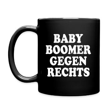 Baby boomer gegen rechts - Tasse einfarbig - Schwarz - Links
