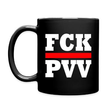 Fck pvv - Tasse einfarbig - Schwarz - Links