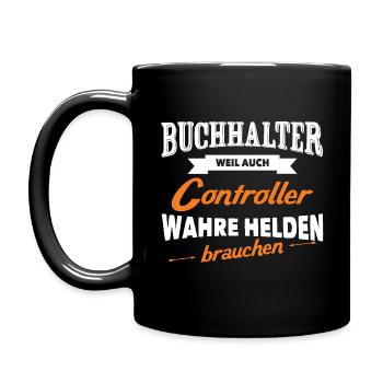 Buchhalter sind die wahren Helden - Buchhaltung - Tasse einfarbig - Schwarz - Links
