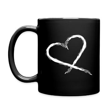Coeur Conception vecteur Blanc - Mug uni - noir - Gauche