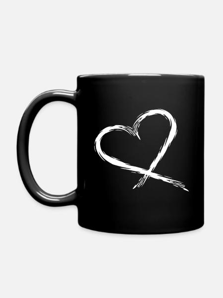 Coeur Conception vecteur Blanc - Mug uni - noir