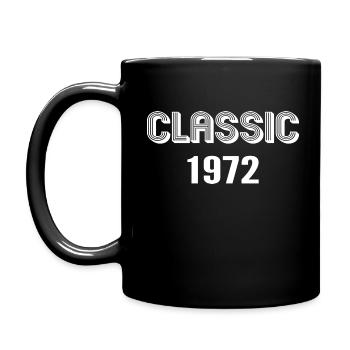 Geschenkidee - geboren 1972 - CLASSIC 1972 - Tasse einfarbig - Schwarz - Links