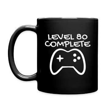 80 anniversaire - Niveau 80 Complete - Gamer 80 ans - Mug uni - noir - Gauche