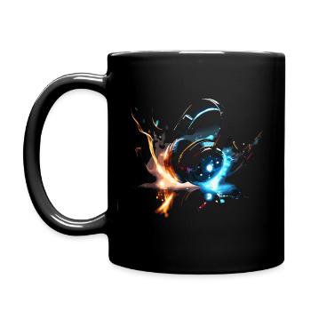 Casque Glowing Space Design - Mug uni - noir - Gauche