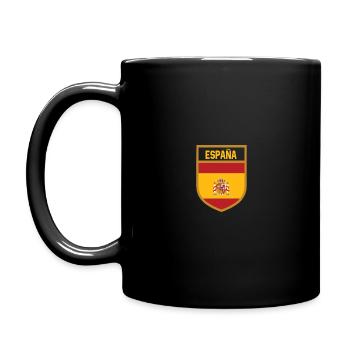 Spanien - Nationalfahne im Wappen - Tasse einfarbig - Schwarz - Links