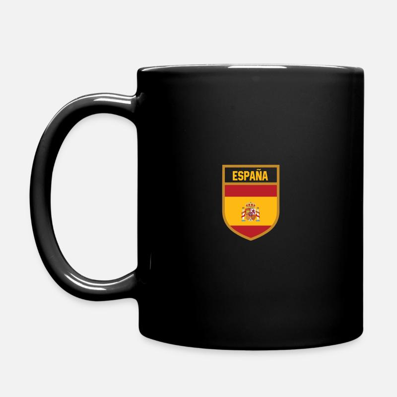 Spanien - Nationalfahne im Wappen - Tasse einfarbig - Schwarz