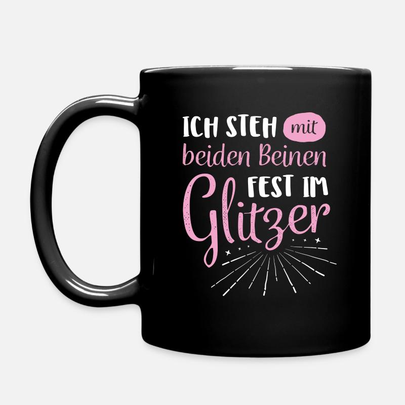 Ich steh im Glitzer - Tasse einfarbig - Schwarz