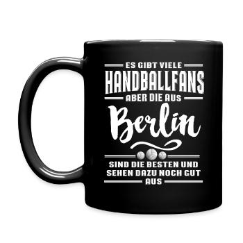 Handball Berlin - Tasse einfarbig - Schwarz - Links