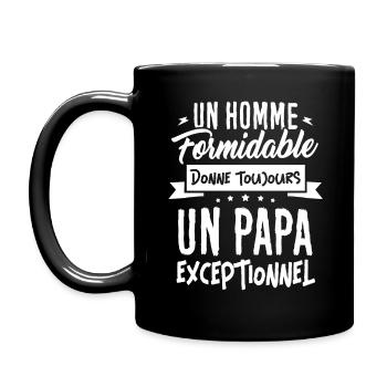 T-shirt Fête des Pères - Un Papa Exceptionnel - Mug uni - noir - Gauche