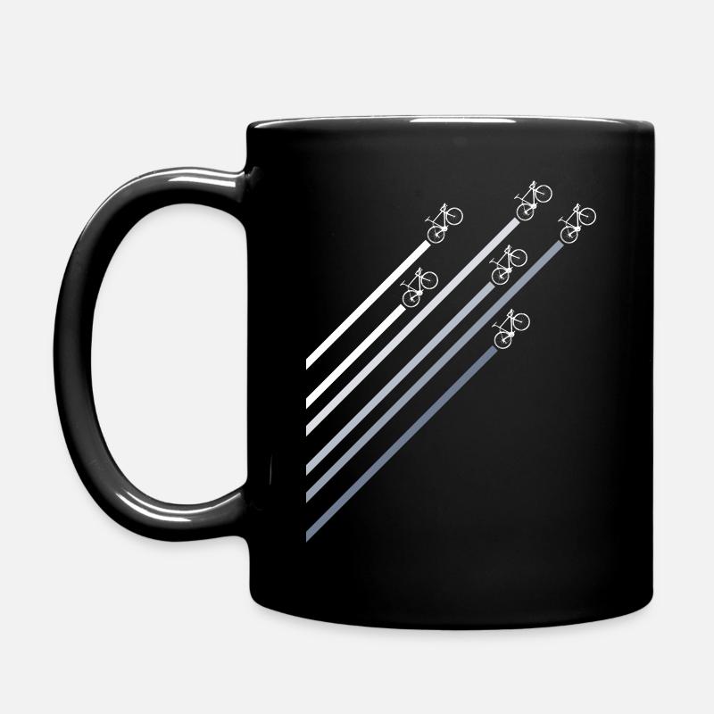 Fahrräder mit Streifen - Tasse einfarbig - Schwarz