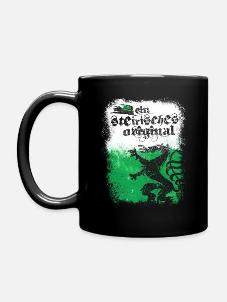 EIN STEIRISCHES ORIGINAL - STEIERMARK - GESCHENK - Tasse einfarbig - Schwarz