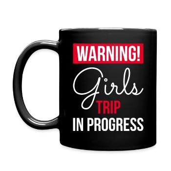Avertissement Filles Voyage en cours II - Mug uni - noir - Gauche