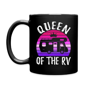 Königin des RV IV - Tasse einfarbig - Schwarz - Links