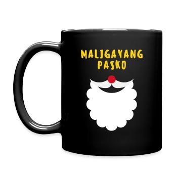 Maligayang Pasko santa yellow - Tasse einfarbig - Schwarz - Links