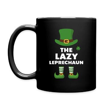 The Lazy Leprechaun - Full Colour Mug - black - Left
