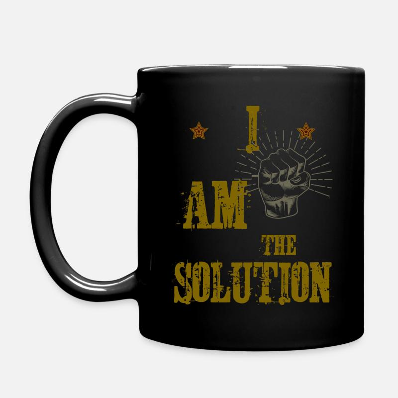 I am the Solution! - Full Colour Mug - black