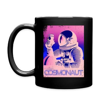 COSMONAUTE avec négatif CAFÉ, photo d’art - Mug uni - noir - Gauche