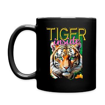 Tiger inside. - Full Colour Mug - black - Left