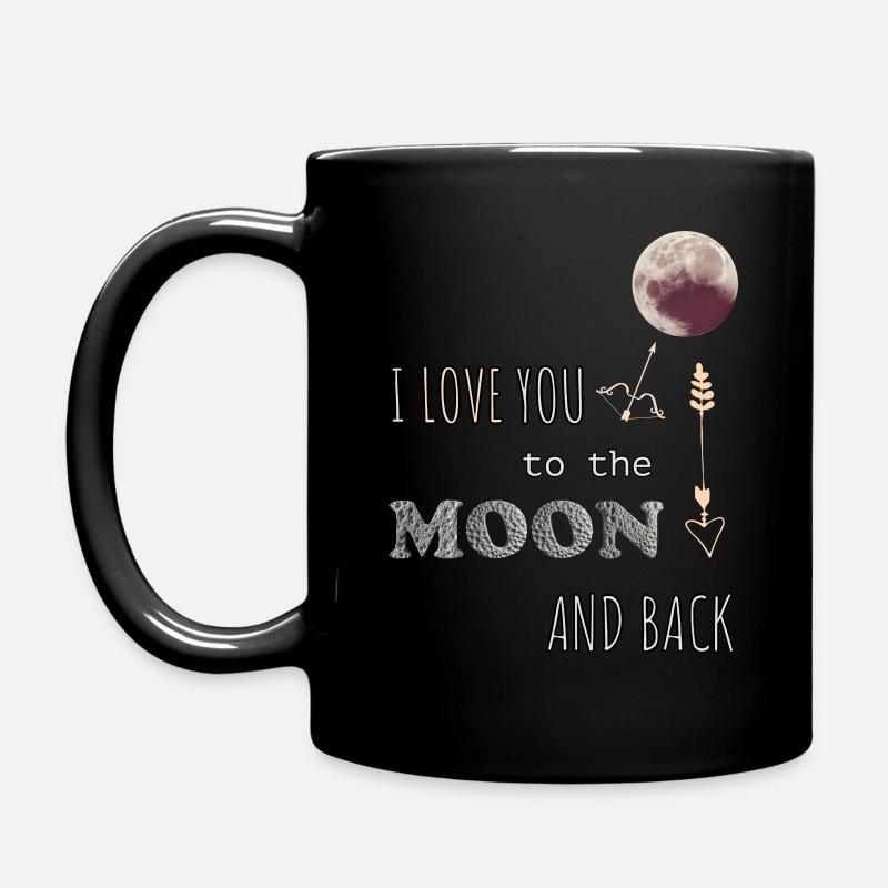 I Love You to the Moon And Back - Tasse einfarbig - Schwarz