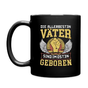 DIE ALLERBESTEN VÄTER SIND IM OSTEN GEBOREN DDR - Tasse einfarbig - Schwarz - Links