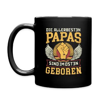 DIE ALLERBESTEN PAPAS SIND IM OSTEN GEBOREN DDR - Tasse einfarbig - Schwarz - Links