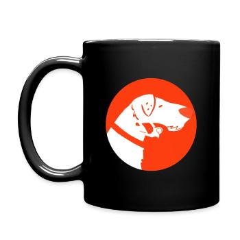 Ferret Russell-Logo - Tasse einfarbig - Schwarz - Links