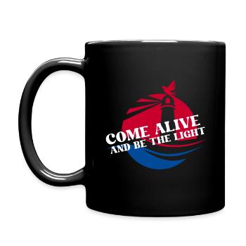 Be the Light – Christian - Full Colour Mug - black - Left