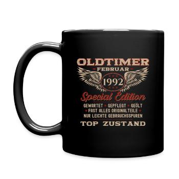 33e anniversaire Légendaire depuis février Né en 1992 - Mug uni - noir - Gauche