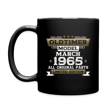 Voiture vintage 60e anniversaire Mars 1965 Année 65 - Mug uni - noir - Gauche