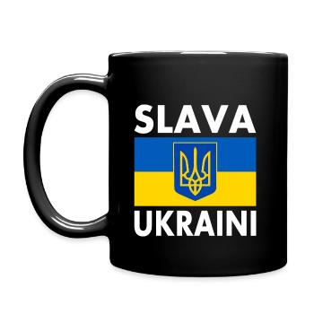 Slava ukraini - Full Colour Mug - black - Left