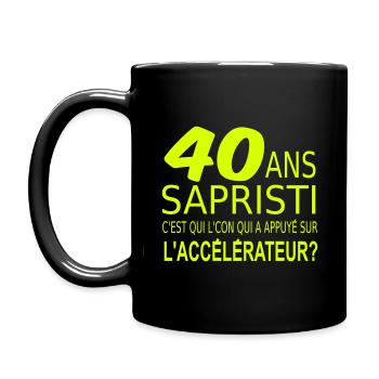 40 ans / anniversaire 40 ans / t-shirt 40 ans - Mug uni - noir - Gauche