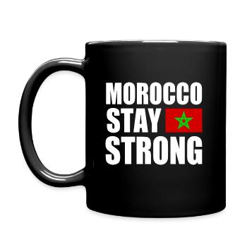 Morocco stay strong - Full Colour Mug - black - Left