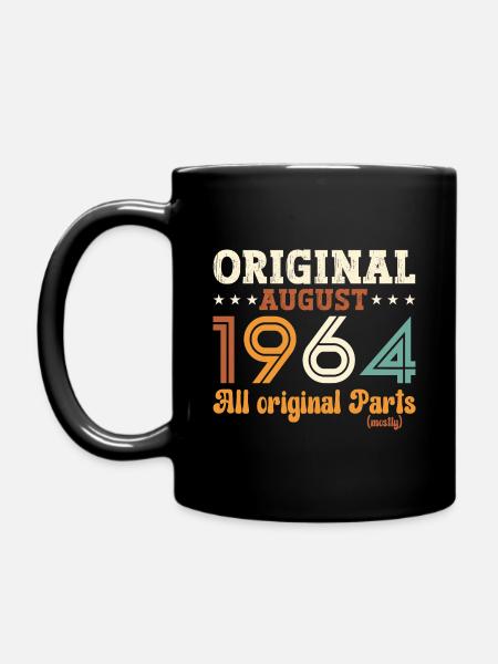 60. Geburtstag Original August 1964 Jahrgang 1964 - Tasse einfarbig - Schwarz