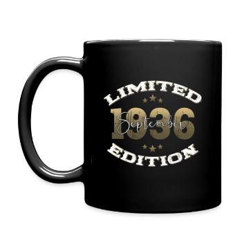 88ème Anniversaire Original Septembre 1936 Millésime - Mug uni - noir - Gauche