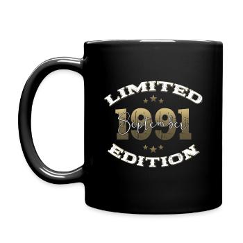 33rd Birthday Original September 1991 Volume 91 - Full Colour Mug - black - Left